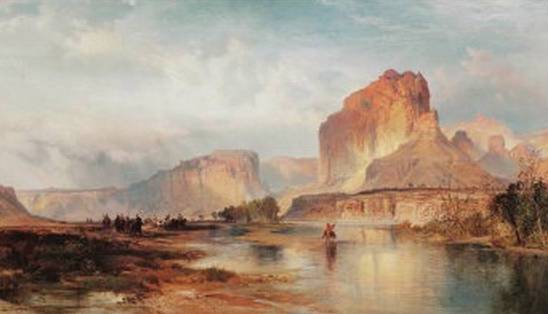 Cliffs of Green River - Thomas Moran