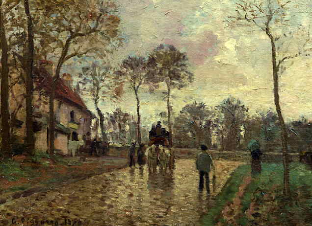 Coach to Louveciennes - Camille Pissarro