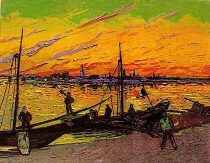 Coal Barges - Vincent van Gogh