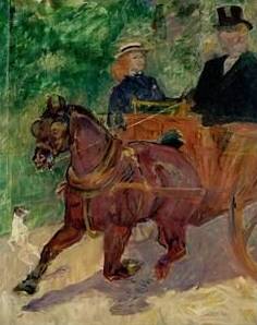 Cob Harnessed to a Cart - Henri de Toulouse Lautrec