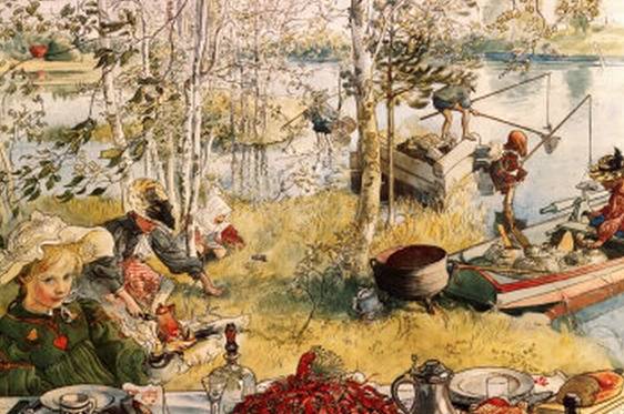 Crayfishing - Carl Larsson