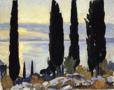 Cypress Trees at San Vigilio - John Singer Sargent