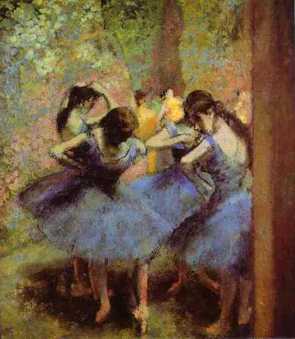 Dancers in Blue - Edgar Degas