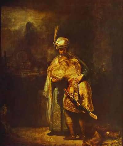 Departing of David and Jonathan - Rembrandt van Rijn