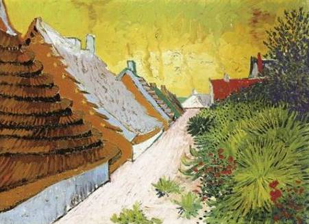 Dorfstrasse at Sainte Maries - Vincent van Gogh