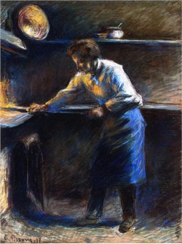 Eugene Murer at His Pastry Oven - Camille Pissarro