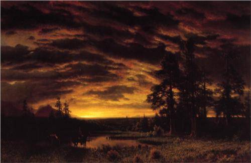 Evening on the Prairie - Albert Bierstadt