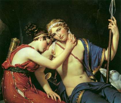 Farewell to Telemachus Eucharis - Jacques Louis David