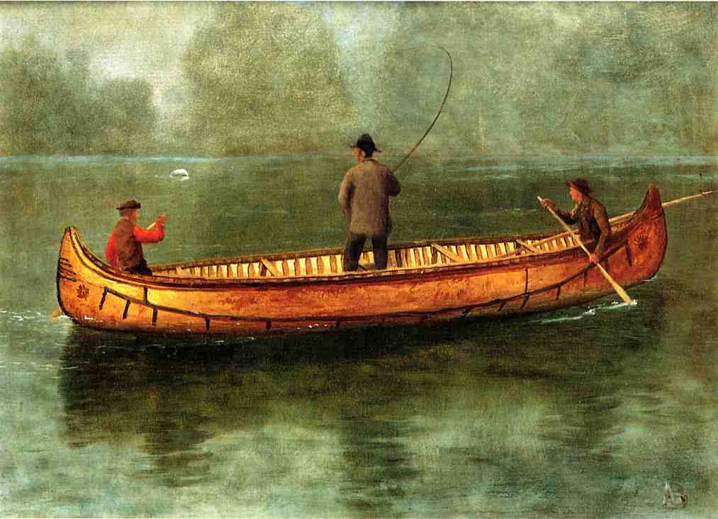 Fishing from a Canoe Albert Bierstadt