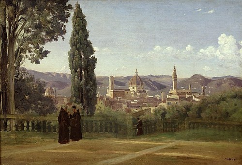 Florence from the Boboli Gardens - Jean Baptiste Camille Corot