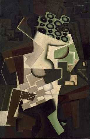 Fruit Dish on a Checkered Tablecloth 1917 - Juan Gris