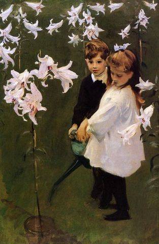 Garden Study of the Vickers Children - John Singer Sargent