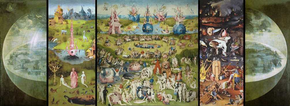 Garden of Earthly Delights Complete Triptych - Hieronymus Bosch