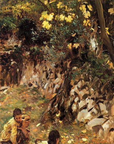 Gathering Blossoms, Valdemosa - John Singer Sargent