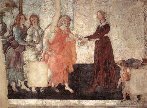 Gifts from Venus and Three Graces - Sandro Botticelli