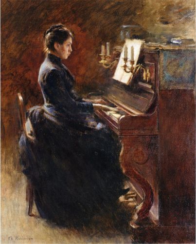 Girl at Piano - Theodore Robinson