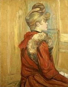 Girl in a Fur (Miss Jeanne Fountain) - Henri de Toulouse Lautrec