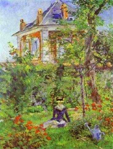 Girl in the Garden at Bellevue - Edouard Manet