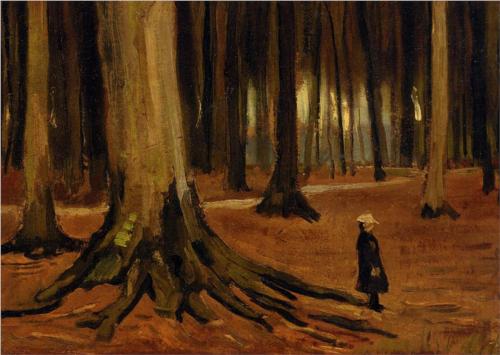 Girl in the Woods - Vincent Van Gogh