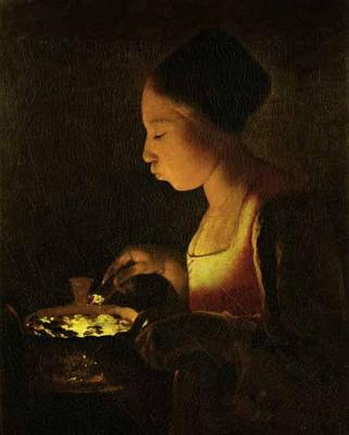 Girl with a Brazier - Georges de La Tour