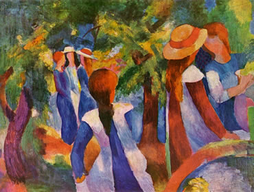 Girls Under the Trees - August Macke