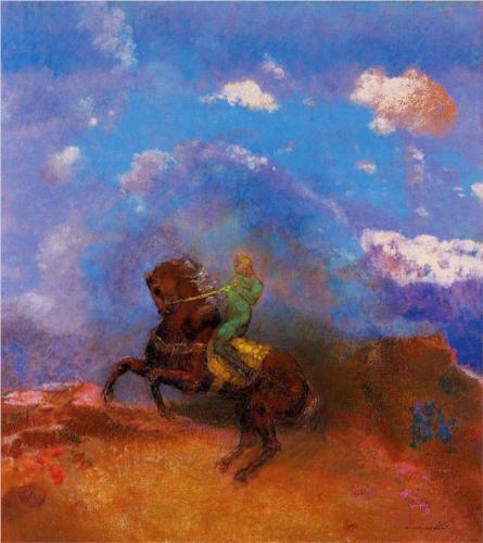 Green Horseman - Odilon Redon