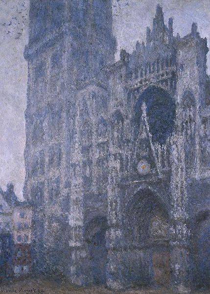 Grey Weather Rouen Cathedral - Claude Monet