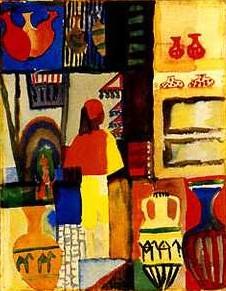 Merchant with Jugs, Tunisia - August Macke