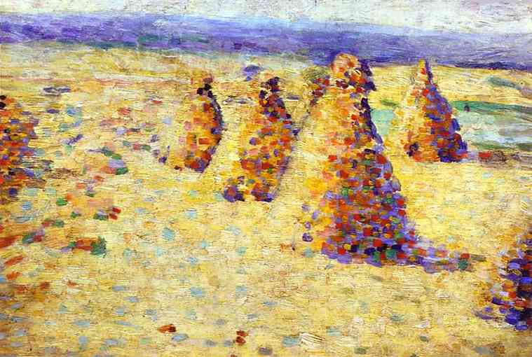 Hay Stacks in Normandy - Charles Angrand