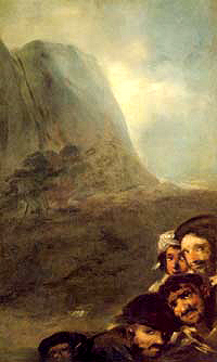 Heads in a Landscape - Francisco Goya
