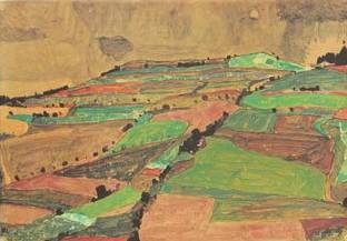 Hill Near Krumau, Mount Thunderstorm - Egon Schiele