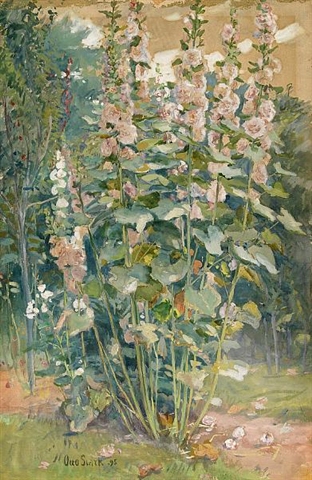 Hollyhocks - Otto Stark