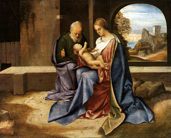 Holy Family - Giorgione (Giorgio Barbarelli da Castelfranco)