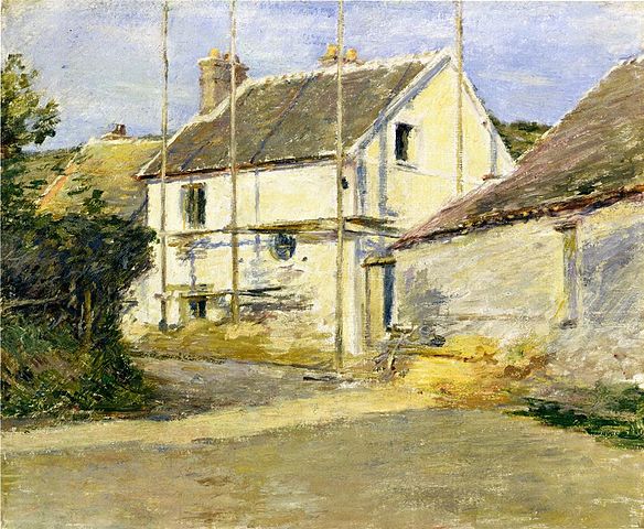 House with Scaffolding - Theodore Robinson