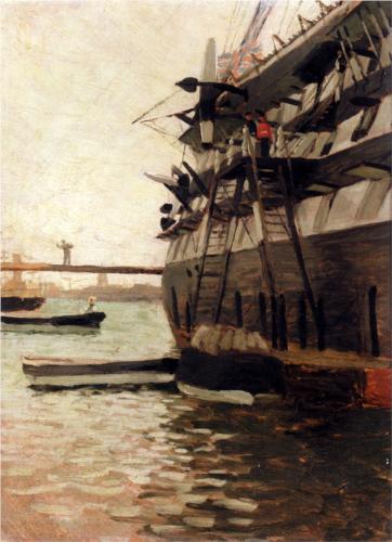 Hull of a Battle Ship - James Tissot