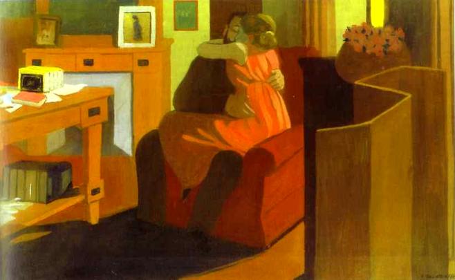 Intimacy (Couple in Interior) - Felix Vallotton