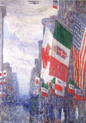 Italian Day, May - Childe Hassam