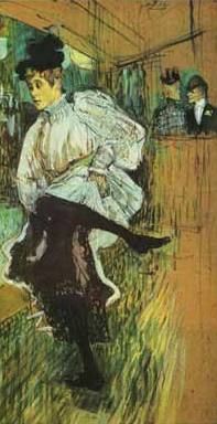 Jane Avril Dancing - Henri de Toulouse Lautrec