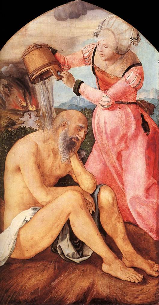 Job and His Wife - Albrecht Durer