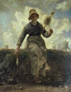 La Fileuse Chevriere Auvergnate - Jean Francois Millet