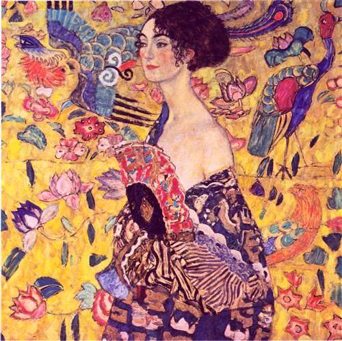 Lady with Fan -Gustav Klimt