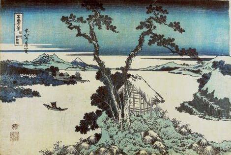 Lake Suwa in Shinano Province - Katsushika Hokusai