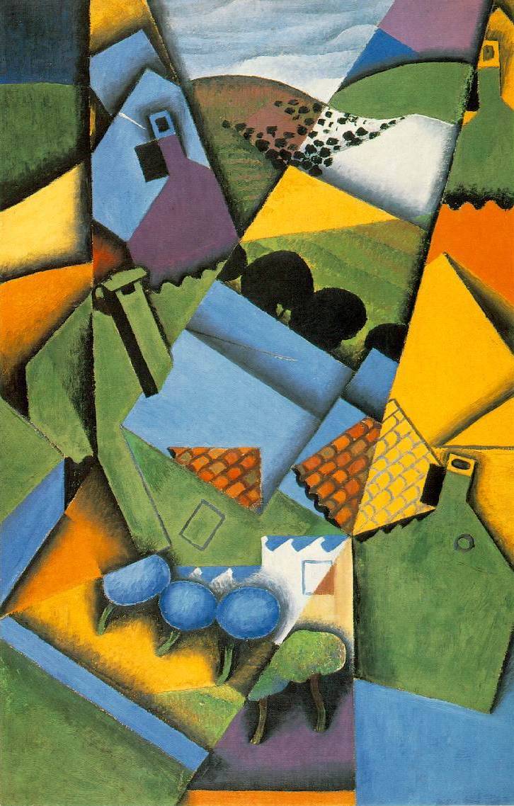 Landscape with Houses at Ceret - Juan Gris