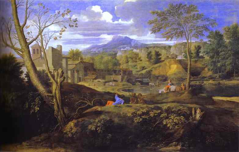 Landscape with Three Men - Nicolas Poussin