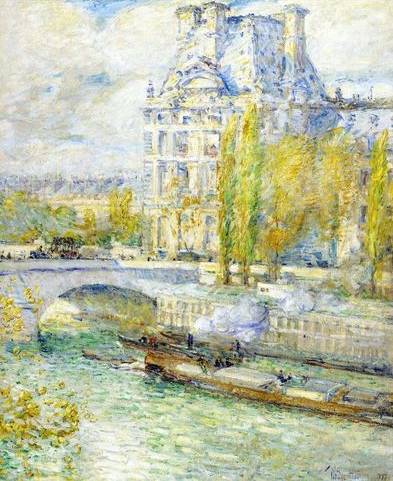 Le Louvre et le Pont Royal - Childe Hassam