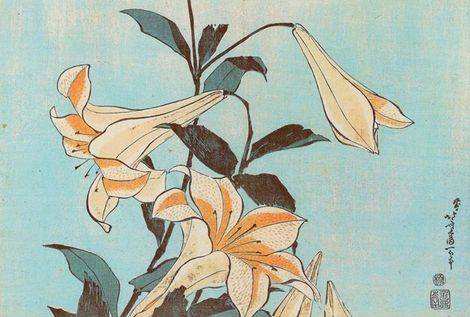 Lilies - Katsushika Hokusai