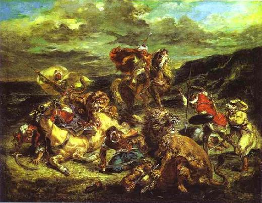 Lion Hunt - Eugene Delacroix