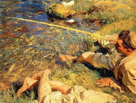 Man Fishing (Val d Aosta) - John Singer Sargent