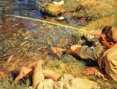 Man Fishing (Val d Aosta) - John Singer Sargent