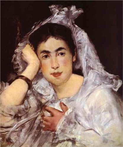 Marguerite de Conflans Wearing a Hood - Edouard Manet